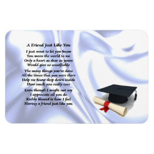 Imán Graduación Amigo Poem Magnet