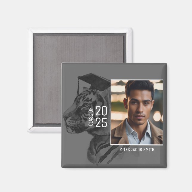 Imán Graduación Añadir tu foto (Anverso/Reverso)