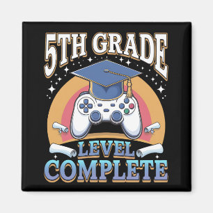 Imán Graduación Completa de 5to Grado Nivel de Juegos p