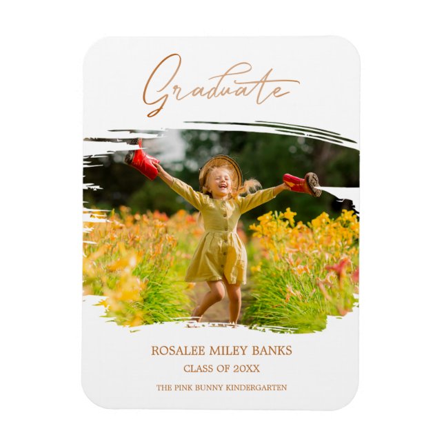 Imán Graduación de caligrafía caprichosa pre K (Vertical)