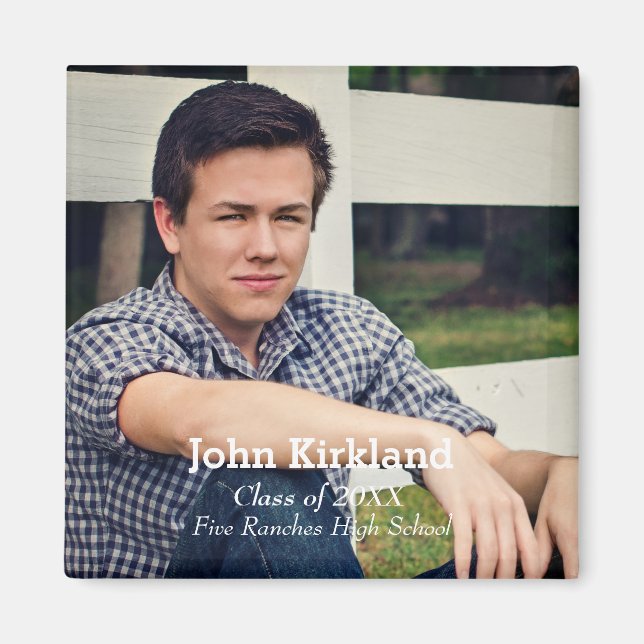 Imán Graduación de foto moderna flexible (Frente)