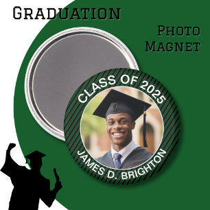 Imán Graduación de fotografía verde