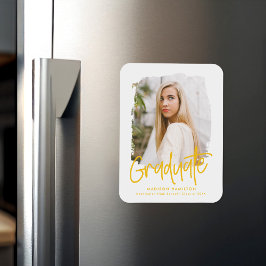 Imán Graduación de fotografías de guiones amarillos