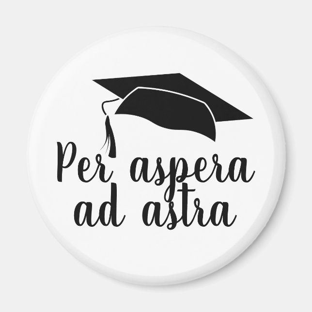 Imán Graduación de Gorra de presupuesto latino por aspe (Frente)