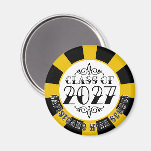 Imán Graduación de la Clase de 2027 en Estilo Tat Gris