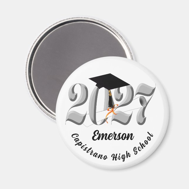 Imán Graduación de la promoción Silver de 2027 (Anverso/Reverso)