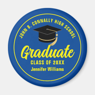Imán Graduación de Personalizado de Graduado Amarillo A