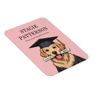 Imán Graduación de personalizado Perro recuperador de o