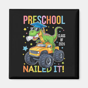 Imán Graduación de Preescolar Cl de 2025 Graduado Dinos