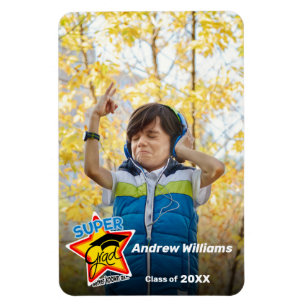 Imán Graduación de texto fotográfico editable de Guay S