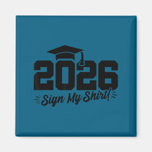 Imán graduación de último año 2026 - camiseta de autógr