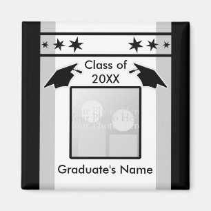 Imán Graduación en blanco, negro y gris (fotograma)