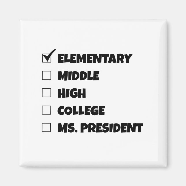 Imán Graduación en la escuela primaria Sra. Presidenta  (Frente)