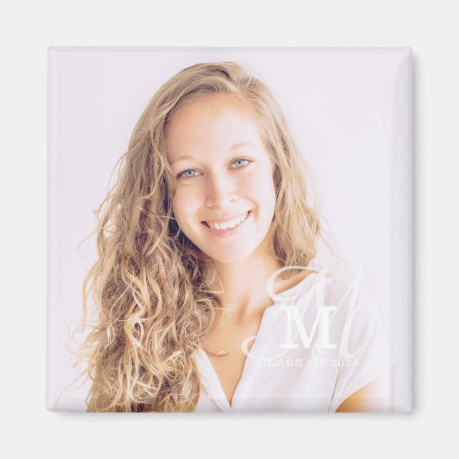 Imán Graduación fotográfica de Personalizado de clase m (Frente)