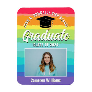 Imán Graduación LGBTQ de Rainbow Graduate Foto 2024