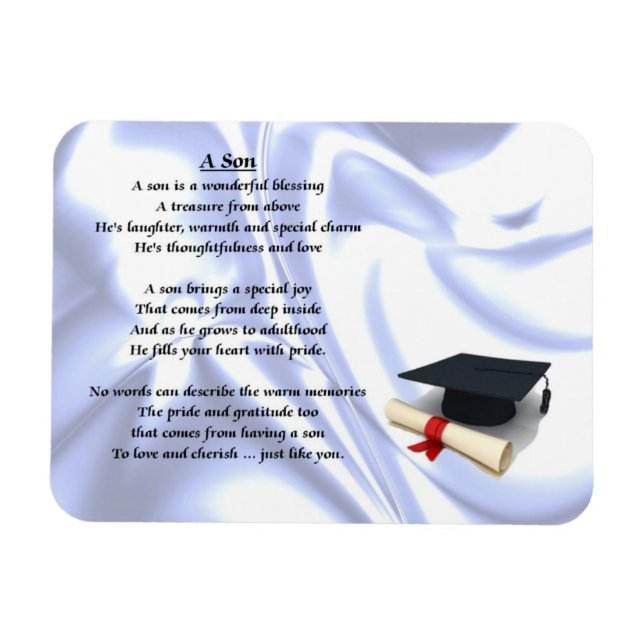 Imán Graduación - Magnet poema del hijo (Horizontal)