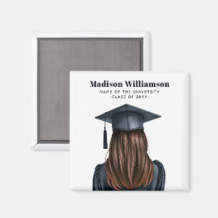 Imán Graduación moderna personalizada Graduada mujer