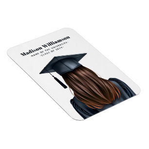 Imán Graduación moderna personalizada Graduada mujer