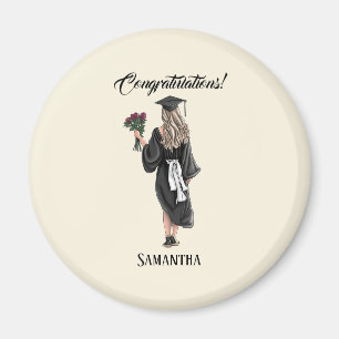 Imán Graduación personalizada de acuarela (3)