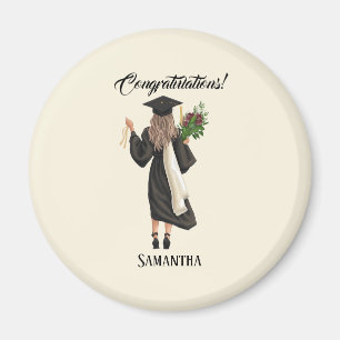 Imán Graduación personalizada de acuarela (9)