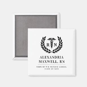 Imán Graduación personalizada de la escuela de enfermer