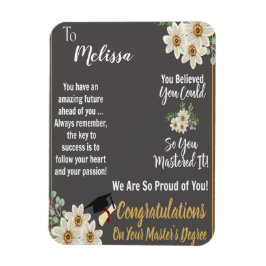 Imán Graduación personalizada de maestría