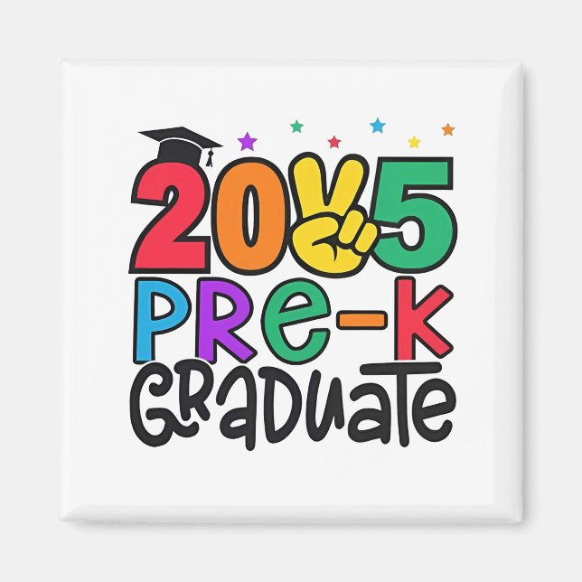 Imán Graduación preescolar de niños de pregrado 2025 (Frente)
