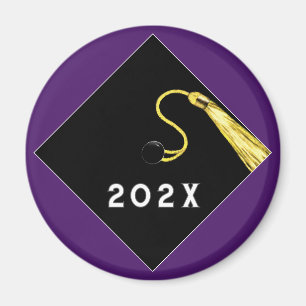Imán Graduación púrpura Keepsake Magnet
