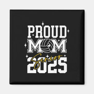 Imán Graduación secundaria de Volleyball Mom 2025