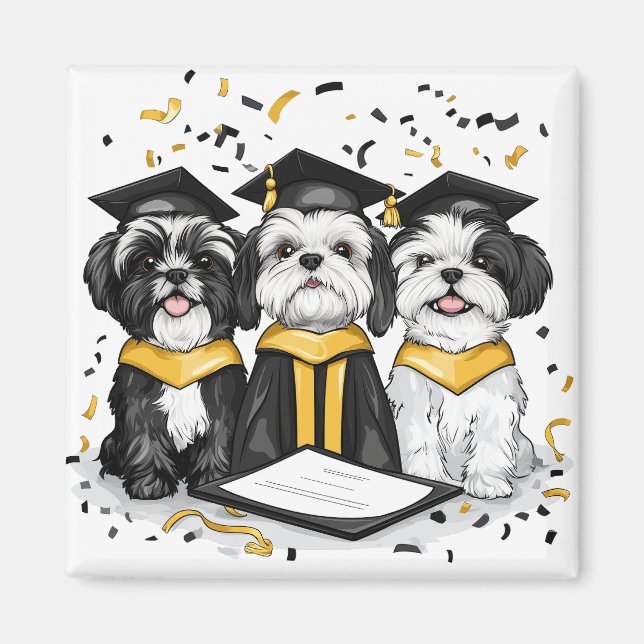 Imán Graduación Shih Tzu Dogs (Frente)