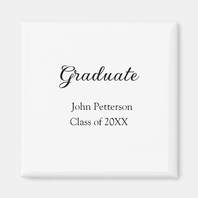 Imán Graduado de 20XX graduación mínima simple (Frente)