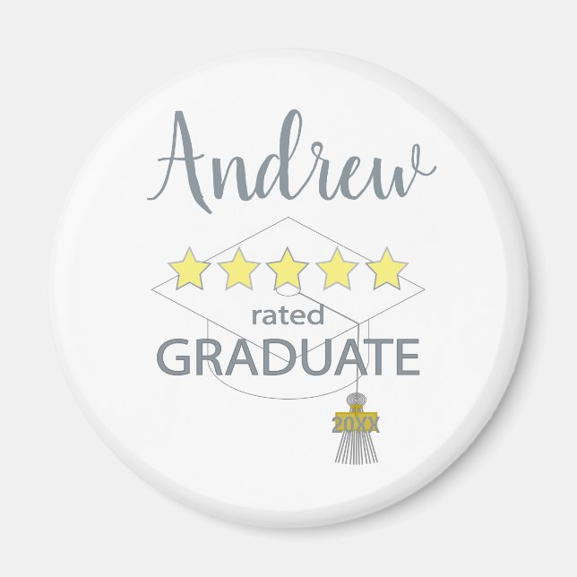 Imán Graduado De 5 Estrellas (Frente)