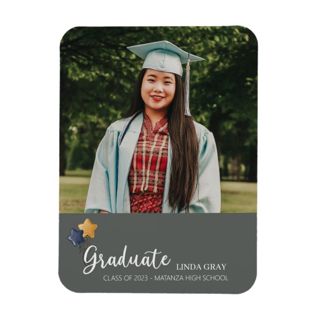 Imán Graduado de secundaria de 2023 Moderno (Vertical)