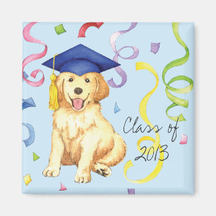 Imán Graduado del golden retriever