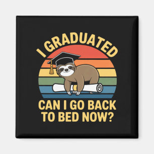 Imán Graduado Puede Volver A La Cama Perezoso Graduació