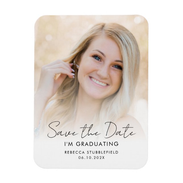 Imán Graduate Photo 2025 Save the Date Announcement (Vertical)
