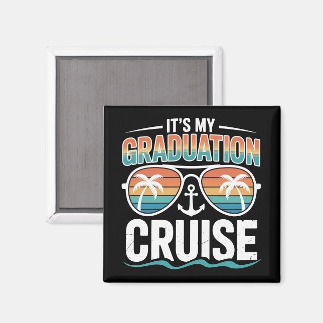 Imán Graduation Cruise Squad Matching Trip Family Grad  (Anverso/Reverso)