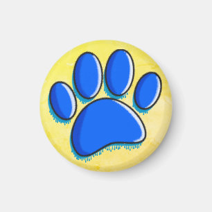 Imán Graffiti Art Dog Paw Print