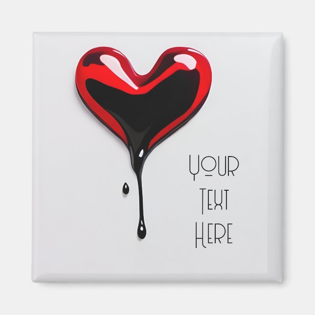 Imán graffiti corazón Arte deco de Magnet (Frente)