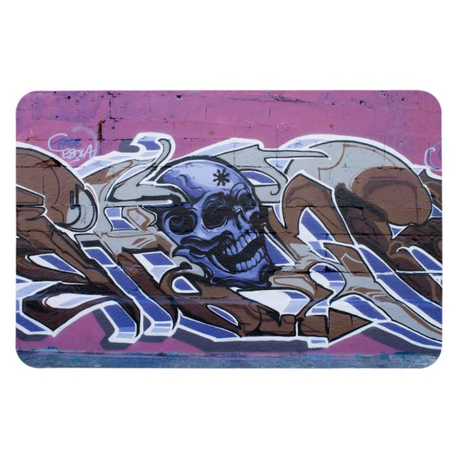 Imán Graffiti de Blue Bonehead (Horizontal)