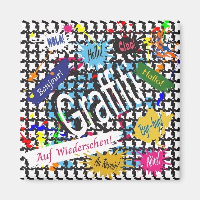 Imán Graffiti de saludos (Frente)