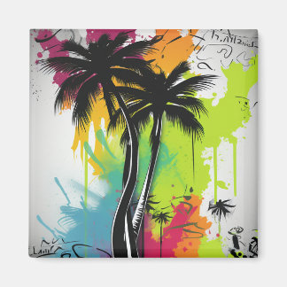 Imán Graffiti Palm Tree