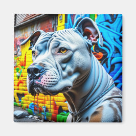 Imán Graffiti urbano Arte callejero Pitbull
