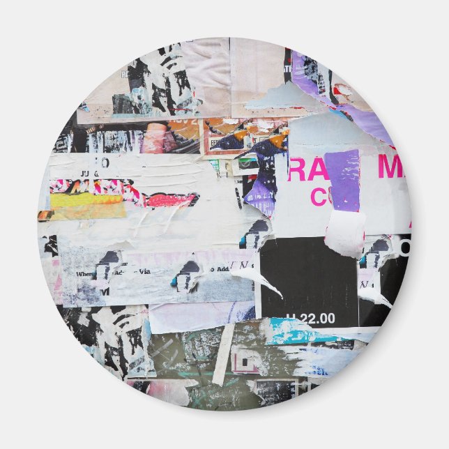 Imán Graffiti Wall Banksy Style Torsión de papel (Frente)