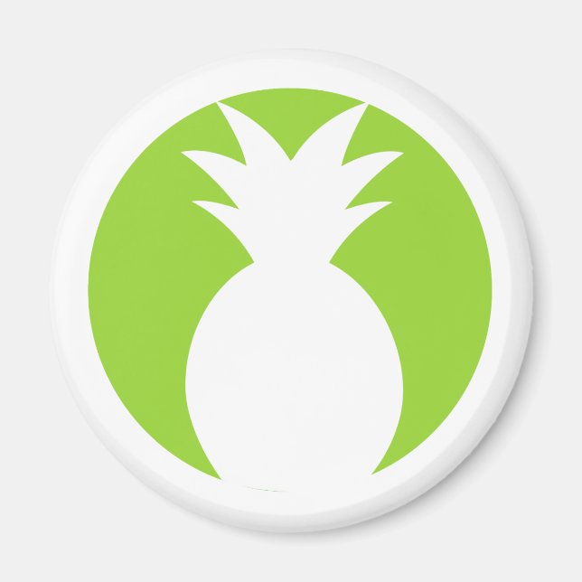 Imán Gráfica de bienvenida de piña (Frente)