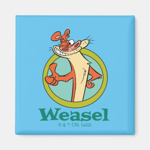 Imán Gráfica de caracteres de Thumbs Up de Weasel