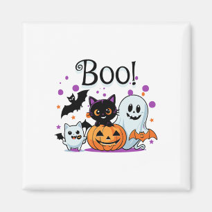 Imán Gráfica De Halloween De Gato De Calabaza Fantasma 