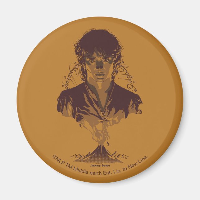 Imán Gráfica de la inscripción Tengwar de FRODO™ MOUNT  (Frente)