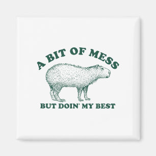 Imán Gráfica De Meme De Mess Capybara Para Mujeres