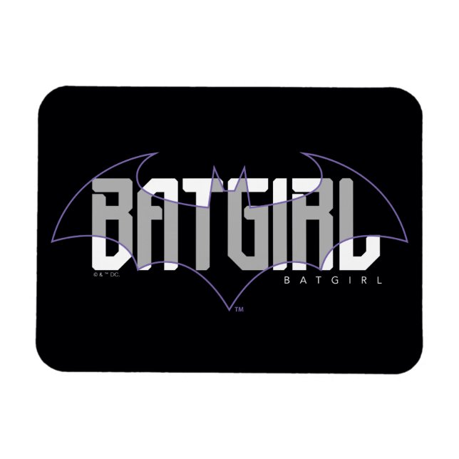 Imán Gráfica de nombre de alta tecnología de Batgirl (Horizontal)